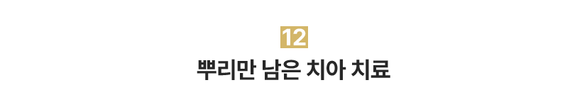 12.뿌리만 남은 치아 치료