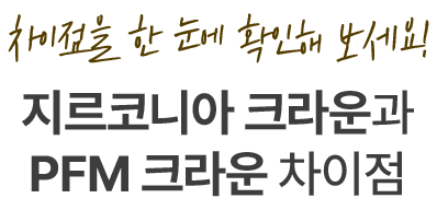 지르코니아 크라운과 PFM 크라운 차이점
