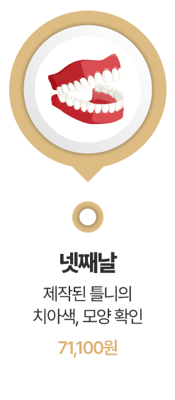 4.제작된 틀니의 치아색, 모양 확인